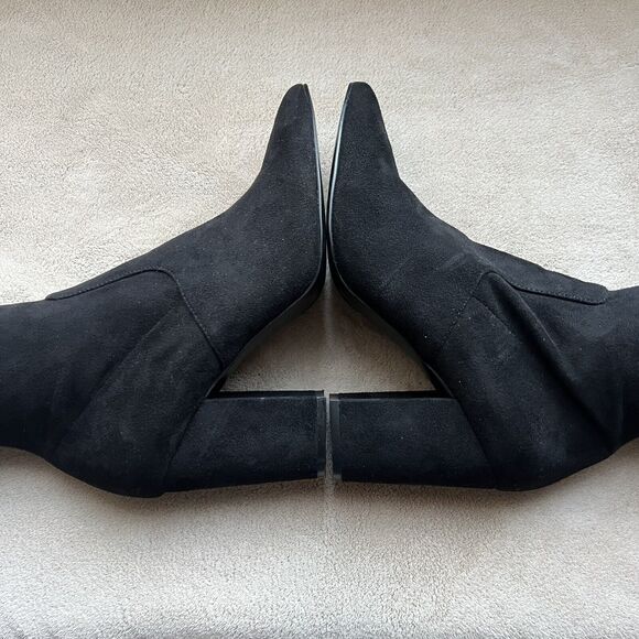 Steve Madden Rational Black Stretch Faux Suede Over The Knee Boots Women’s 7.5 M - Picture 6 of 16